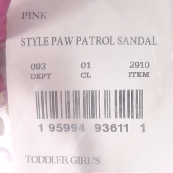 Nickelodeon Paw Patrol Light Up Strap Sandals Toddler Girls Shoes. New - Picture 7 of 8